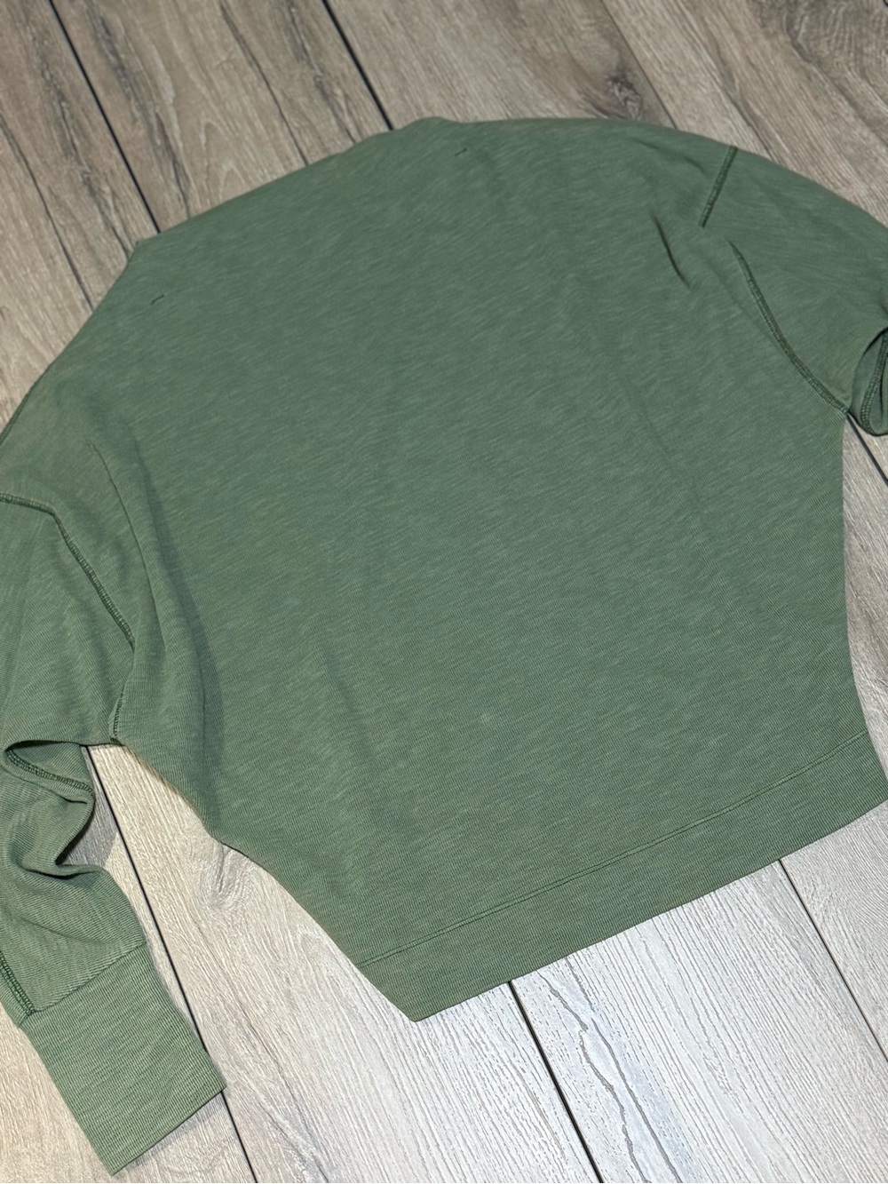 Free People Slouchy Long Sleeve Top Sage Green Off Shoulder Dolman Small - Picture 3 of 16
